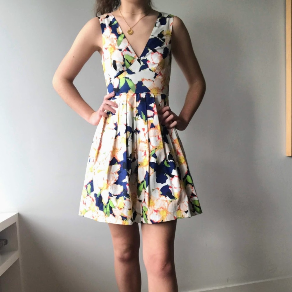 J. Crew Formal Floral Print Day Dress
